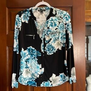INC zippers front blouse size S